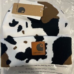 Carhartt cow print beanie